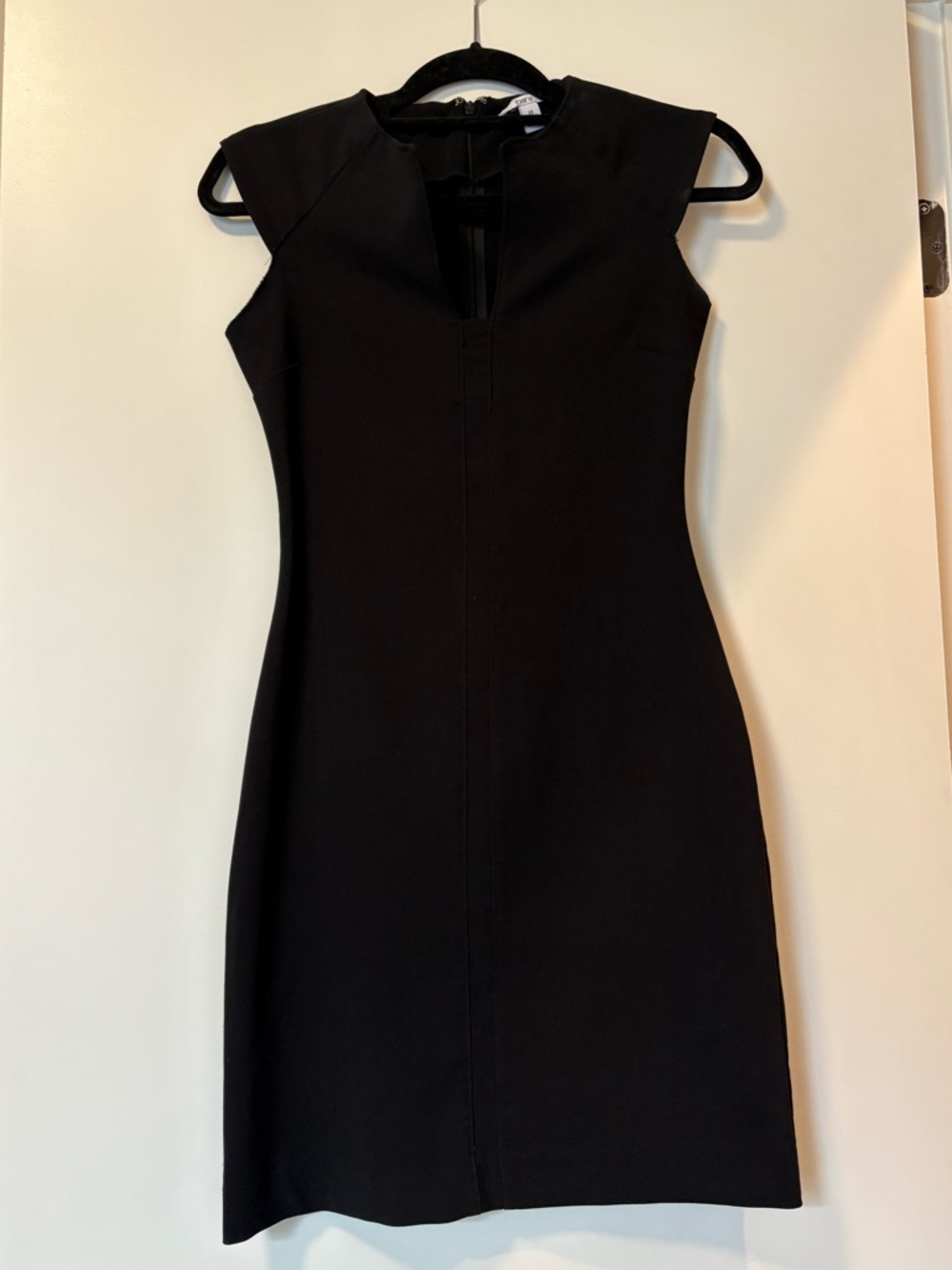 Bar III Black Cap-Sleeve Sheath Dress
